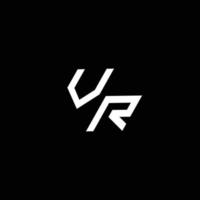 vr logo monograma con arriba a abajo estilo moderno diseño modelo vector