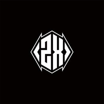 agumonSupreme Contrast Logo ZX Logo monogram with shieldshape and outline design