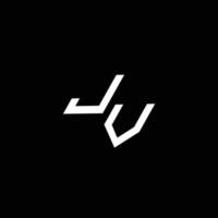 jv logo monograma con arriba a abajo estilo moderno diseño modelo vector