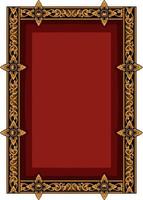 classic style frame vector design with fancy carved ornament