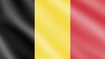 Belgium flag waving in the wind with 3d style background photo