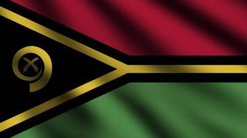 Vanuatu  flag blowing in the wind. Full page flying flag. 3d illustration photo