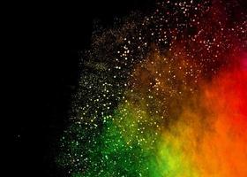 Abstract multicolored powder explosion photo