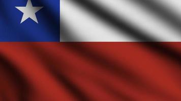 Chile flag waving in the wind with 3d style background photo