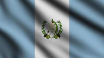 Guatemala flag waving in the wind with 3d style background photo