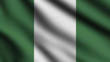 bandera de nigeria ondeando en el viento con fondo de estilo 3d foto