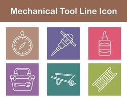 mecánico herramienta vector icono conjunto