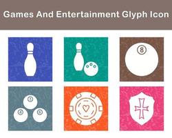 Games And Entertainment Vector Icon Set