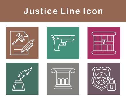Justice Vector Icon Set
