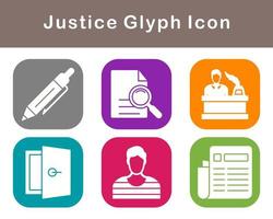 Justice Vector Icon Set