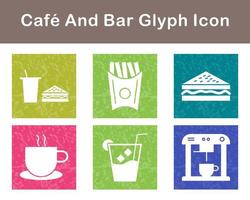 café y bar vector icono conjunto