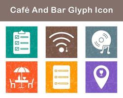 café y bar vector icono conjunto