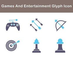 Games And Entertainment Vector Icon Set