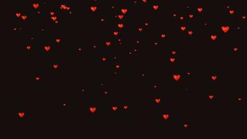 papel picado corazones que cae abajo emoji reacciones animación en alfa canal. volador corazones adecuado para san valentin día, cumpleaños fiesta, aniversario fiesta, social medios de comunicación. corazón papel picado movimiento gráficos. video