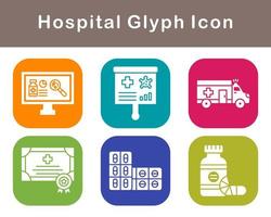 hospital vector icono conjunto