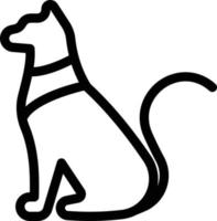 ilustración de vector de gato en un fondo. símbolos de calidad premium. iconos vectoriales para concepto y diseño gráfico.
