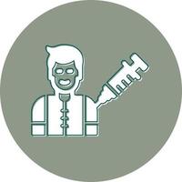 Man Vaccination Vector Icon