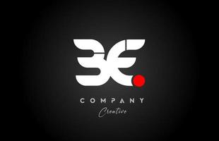 red white alphabet letter BE B E combination for company logo. Suitable as logotype vector