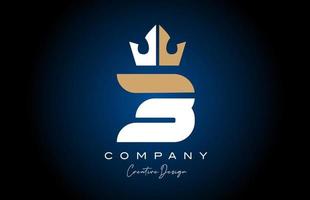 white brown B alphabet letter logo icon design with king crown. Creative template for company and business vector