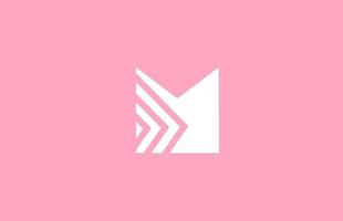 rosado geométrico metro alfabeto letra logo icono con línea diseño. creativo modelo para negocio y empresa vector