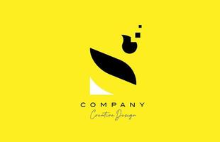 yellow black S alphabet letter logo icon design with dots. Creative template for company and business vector