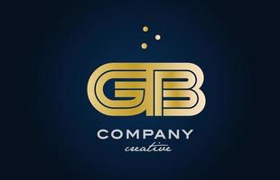 gold golden GB combination alphabet bold letter logo with dots. Joined creative template design for company and business vector