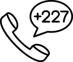 Niger Dial code Vector Icon