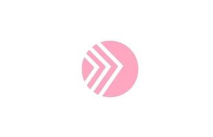 pink letter N alphabet logo icon with line design. Creative geometric template for company and business vector