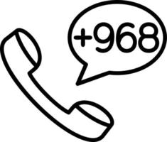 Oman Dial code Vector Icon