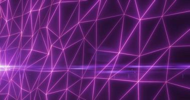 Abstract purple lines and triangles glowing high tech digital energy abstract background photo