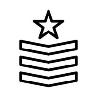 Insignia icono contorno estilo militar ilustración vector Ejército elemento y símbolo Perfecto.