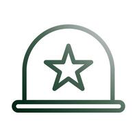 helmet icon gradient green white style military illustration vector army element and symbol perfect.