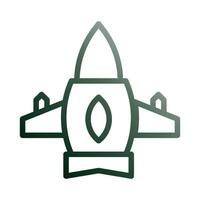 airplane icon gradient green white style military illustration vector army element and symbol perfect.