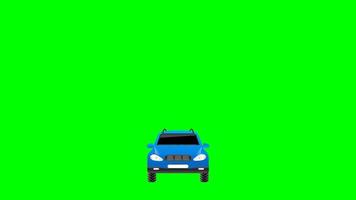 Sport Auto eben Stil Animation auf Grün Bildschirm Hintergrund video