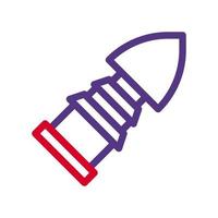 bala icono duocolor rojo púrpura estilo militar ilustración vector Ejército elemento y símbolo Perfecto.