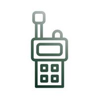 walkie talkie icon gradient green white style military illustration vector army element and symbol perfect.