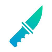 cuchillo icono sólido degradado verde azul estilo militar ilustración vector Ejército elemento y símbolo Perfecto.