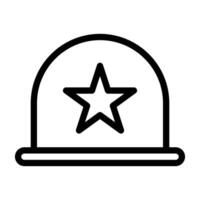 helmet icon outline style military illustration vector army element and symbol perfect.