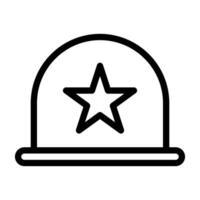 helmet icon outline style military illustration vector army element and symbol perfect.