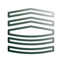 Insignia icono degradado verde blanco estilo militar ilustración vector Ejército elemento y símbolo Perfecto.