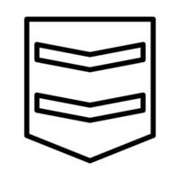 badge icon outline style military illustration vector army element and symbol perfect.