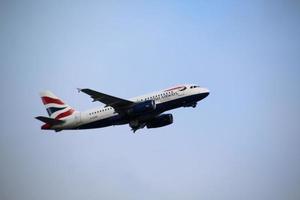 London in the UK in March 2023. A plane taking off from London's Heathrow Airport photo