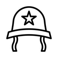 helmet icon outline style military illustration vector army element and symbol perfect.