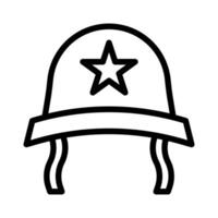 helmet icon outline style military illustration vector army element and symbol perfect.