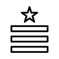badge icon outline style military illustration vector army element and symbol perfect.