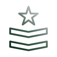 Insignia icono degradado verde blanco estilo militar ilustración vector Ejército elemento y símbolo Perfecto.