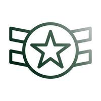 Insignia icono degradado verde blanco estilo militar ilustración vector Ejército elemento y símbolo Perfecto.