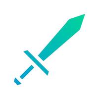 sword icon solid gradient green blue style military illustration vector army element and symbol perfect.