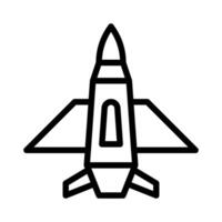 airplane icon outline style military illustration vector army element and symbol perfect.