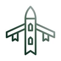 airplane icon gradient green white style military illustration vector army element and symbol perfect.